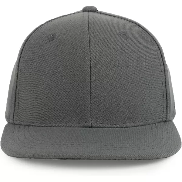 imageTrendy Apparel Shop Infant to Toddler Kids Plain Structured Flatbill Snapback CapDark Grey