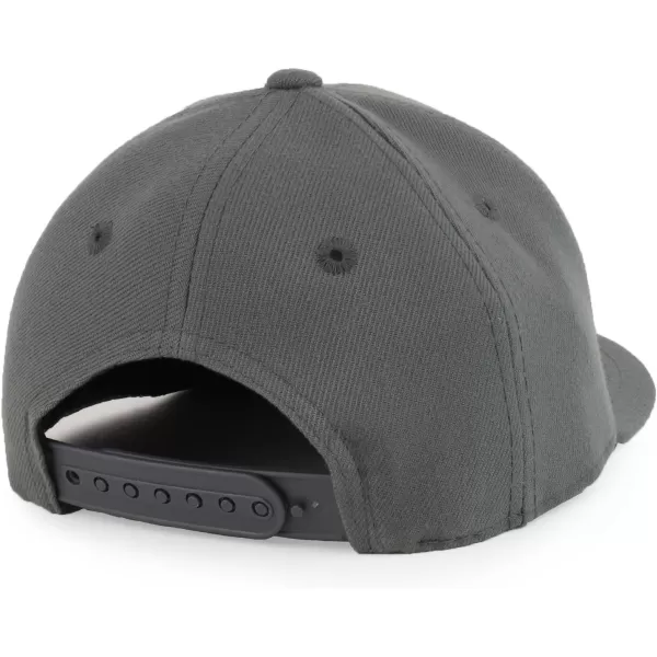 imageTrendy Apparel Shop Infant to Toddler Kids Plain Structured Flatbill Snapback CapDark Grey