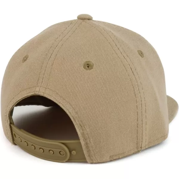 imageTrendy Apparel Shop Infant to Toddler Kids Plain Structured Flatbill Snapback CapKhaki