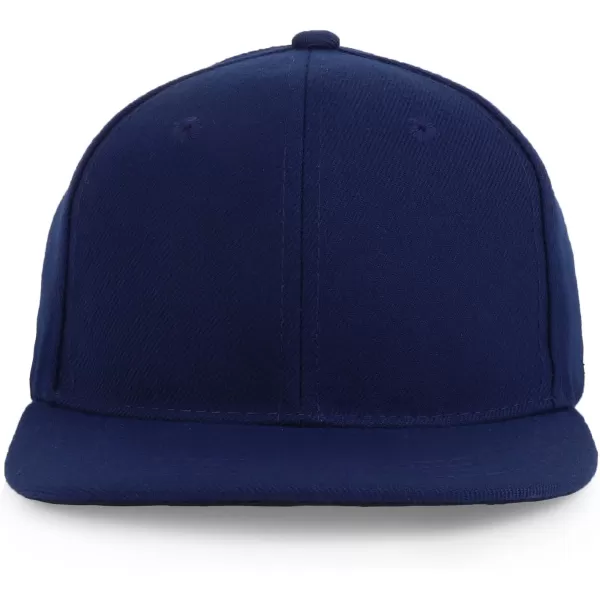 imageTrendy Apparel Shop Infant to Toddler Kids Plain Structured Flatbill Snapback CapNavy