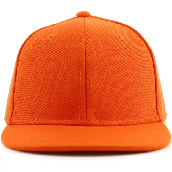 imageTrendy Apparel Shop Infant to Toddler Kids Plain Structured Flatbill Snapback CapOrange