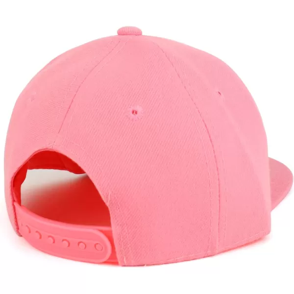 imageTrendy Apparel Shop Infant to Toddler Kids Plain Structured Flatbill Snapback CapPink