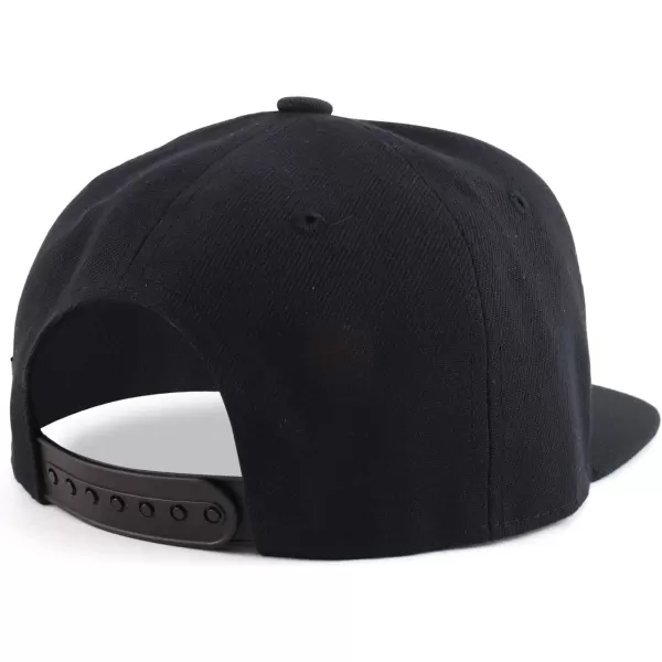 imageTrendy Apparel Shop Infant to Youth Plain Structured Flatbill Snapback CapBlack