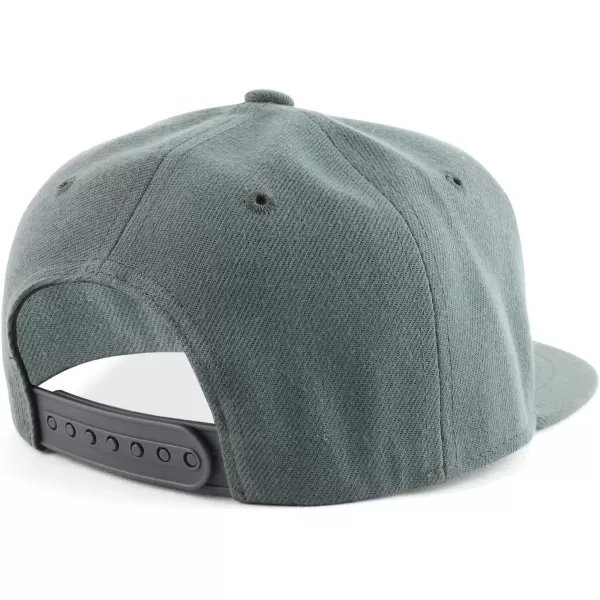 imageTrendy Apparel Shop Infant to Youth Plain Structured Flatbill Snapback CapDark Grey