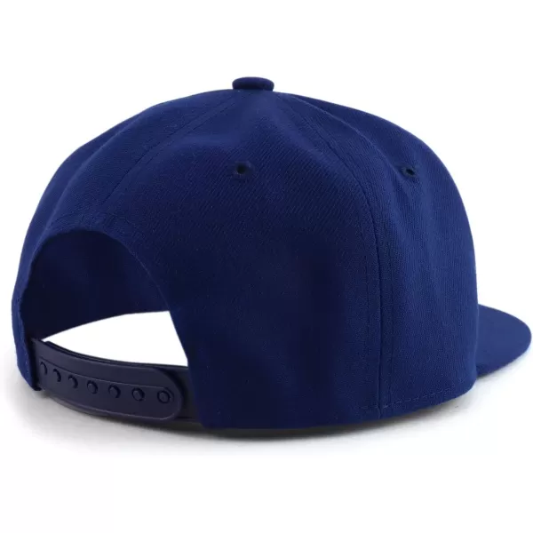 imageTrendy Apparel Shop Infant to Youth Plain Structured Flatbill Snapback CapNavy