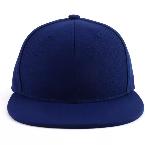 imageTrendy Apparel Shop Infant to Youth Plain Structured Flatbill Snapback CapNavy