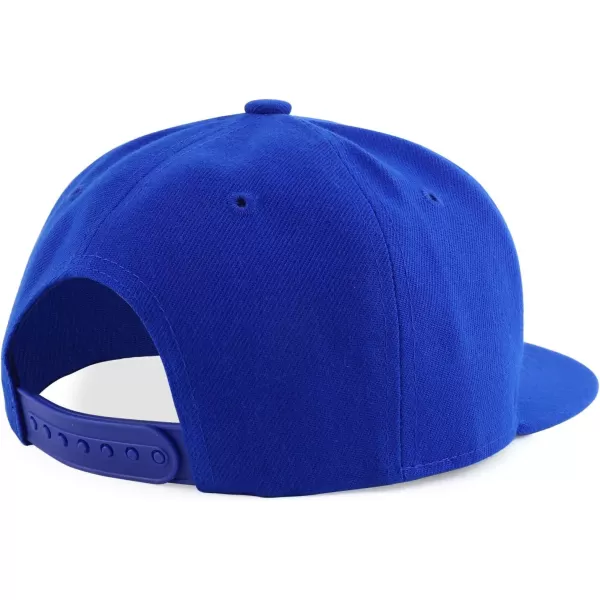 imageTrendy Apparel Shop Infant to Youth Plain Structured Flatbill Snapback CapRoyal