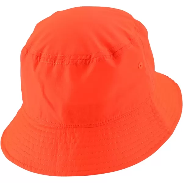 imageTrendy Apparel Shop Kid Size Lightweight Packable Outdoor Bucket Hat  55cmNeon Orange
