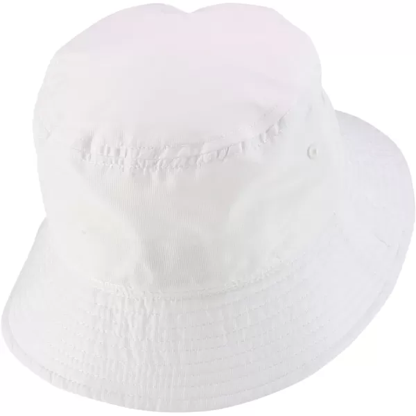 imageTrendy Apparel Shop Kid Size Lightweight Packable Outdoor Bucket Hat  55cmWhite