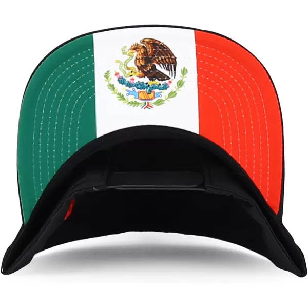 imageTrendy Apparel Shop Mexico Guadalupe Embroidered Flat Bill Snapback CapBlack Black 2