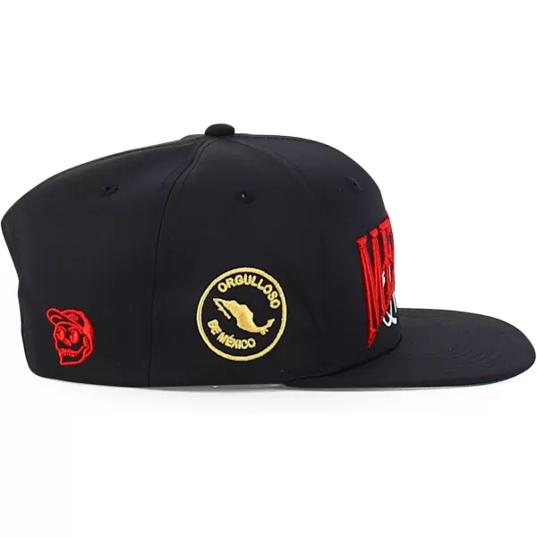 imageTrendy Apparel Shop Mexico Guadalupe Embroidered Flat Bill Snapback CapBlack Black 2