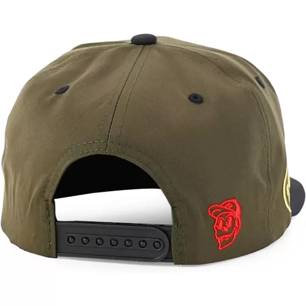 imageTrendy Apparel Shop Mexico Guadalupe Embroidered Flat Bill Snapback CapOlive Black 2