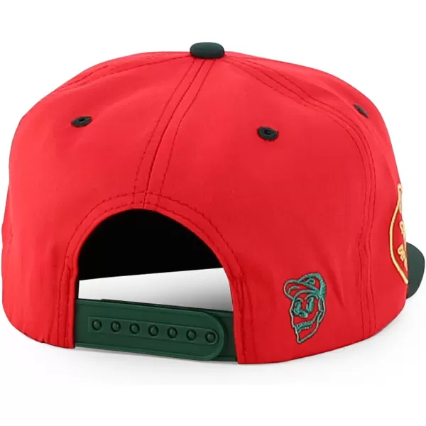 imageTrendy Apparel Shop Mexico Guadalupe Embroidered Flat Bill Snapback CapRed Dark Green 2