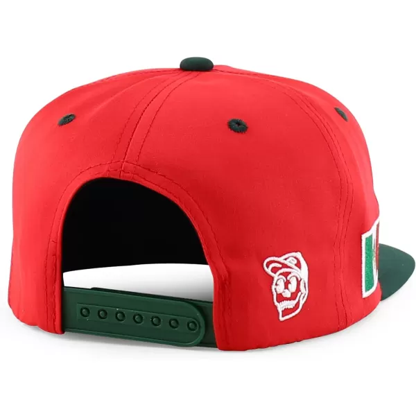 imageTrendy Apparel Shop Mexico Guadalupe Embroidered Flat Bill Snapback CapRed Darkgreen