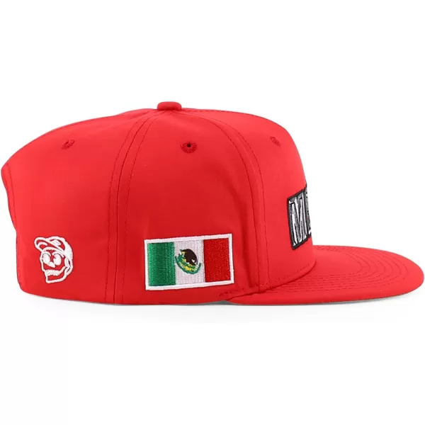 imageTrendy Apparel Shop Mexico Guadalupe Embroidered Flat Bill Snapback CapRed Red