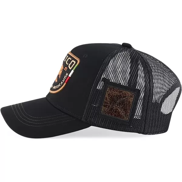 imageTrendy Apparel Shop Mexico Independence Eagle Snake Trucker Snapback Ball CapBlack Black 4