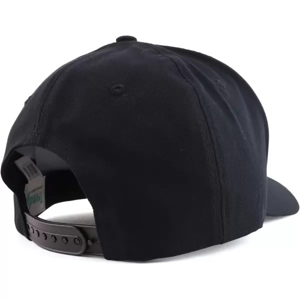imageTrendy Apparel Shop Oversized Big 5 Panel Cotton Structured Baseball CapBlack