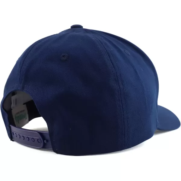 imageTrendy Apparel Shop Oversized Big 5 Panel Cotton Structured Baseball CapNavy