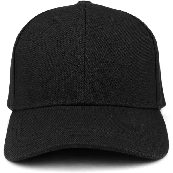 imageTrendy Apparel Shop Plain Infants Size Structured Adjustable Baseball CapBlack