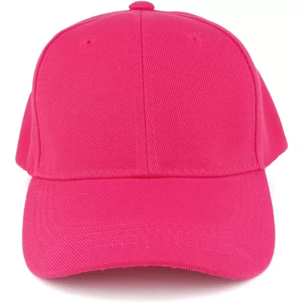 imageTrendy Apparel Shop Plain Infants Size Structured Adjustable Baseball CapFuchsia