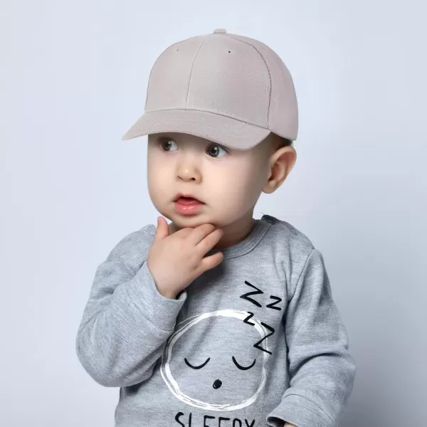 imageTrendy Apparel Shop Plain Infants Size Structured Adjustable Baseball CapGrey