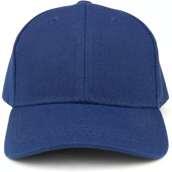 imageTrendy Apparel Shop Plain Infants Size Structured Adjustable Baseball CapNavy