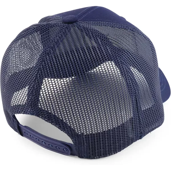 imageTrendy Apparel Shop Rodeo Patch Structured Curved Bill Mesh Snapback Baseball CapNavy Navy