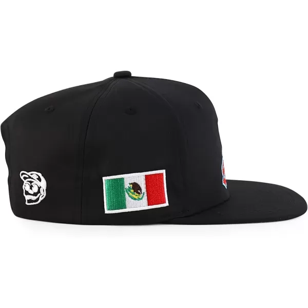 imageTrendy Apparel Shop Senor Embroidered 6 Panel Structured Flatbill Snapback CapBlack Black