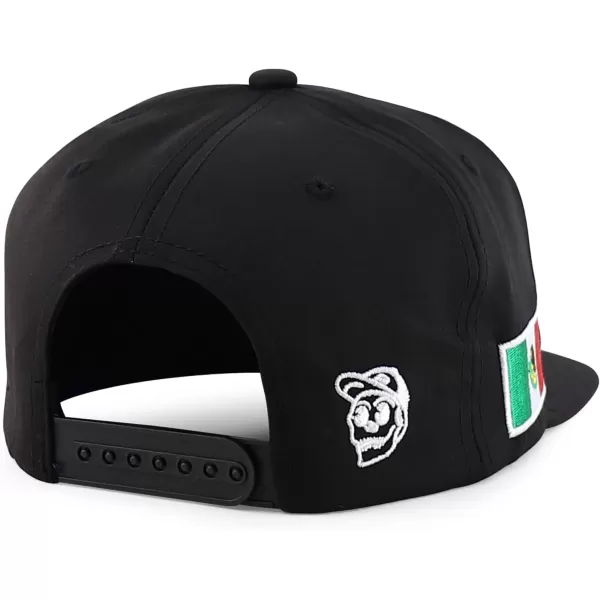 imageTrendy Apparel Shop Senor Embroidered 6 Panel Structured Flatbill Snapback CapBlack Black