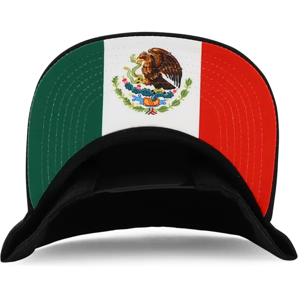 imageTrendy Apparel Shop Senor Embroidered 6 Panel Structured Flatbill Snapback CapBlack Black