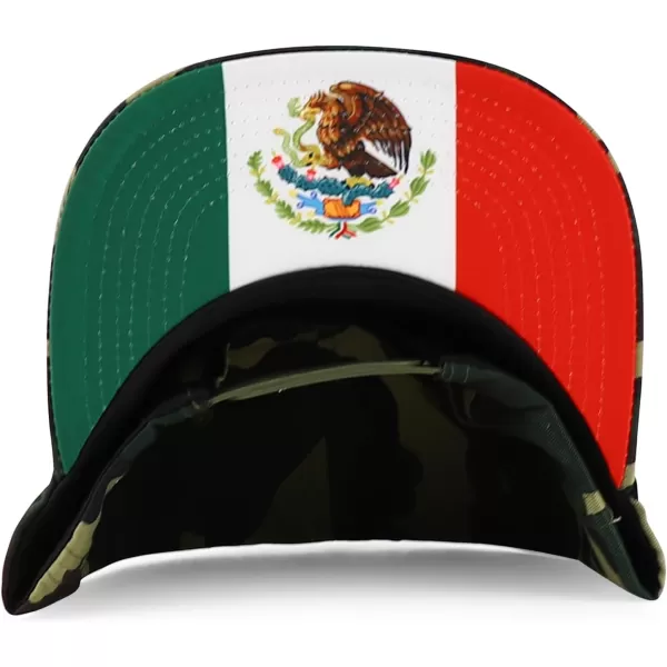 imageTrendy Apparel Shop Senor Embroidered 6 Panel Structured Flatbill Snapback CapCamo