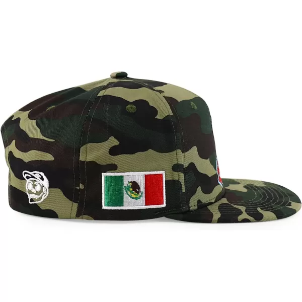 imageTrendy Apparel Shop Senor Embroidered 6 Panel Structured Flatbill Snapback CapCamo
