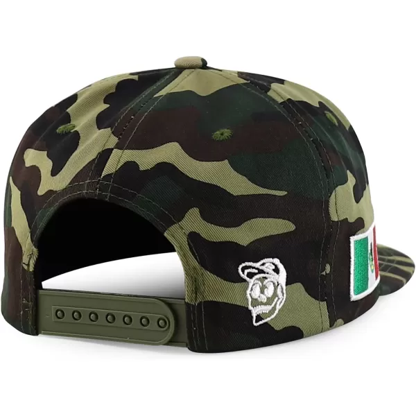 imageTrendy Apparel Shop Senor Embroidered 6 Panel Structured Flatbill Snapback CapCamo