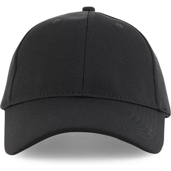 imageTrendy Apparel Shop Youth Size 6 Panel PosiCharge RacerMesh Baseball CapBlack