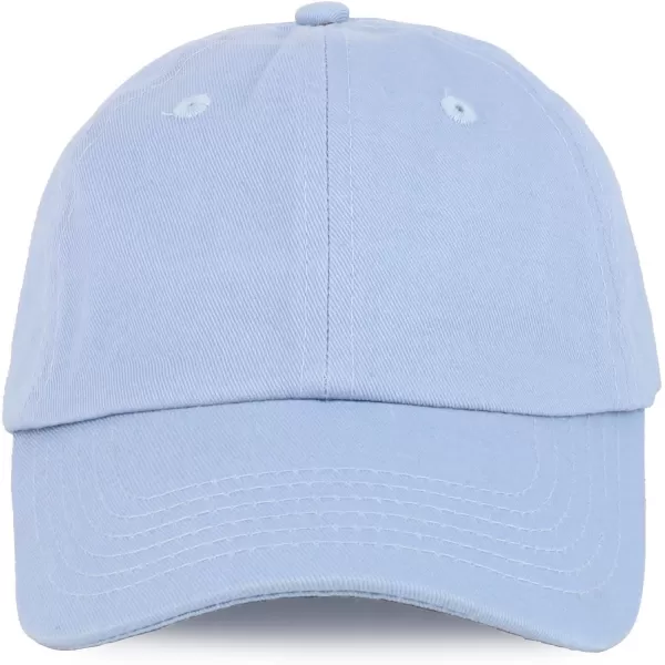 imageTrendy Apparel Shop Youth Small Fit Bio Washed Unstructured Cotton Baseball CapBaby Blue