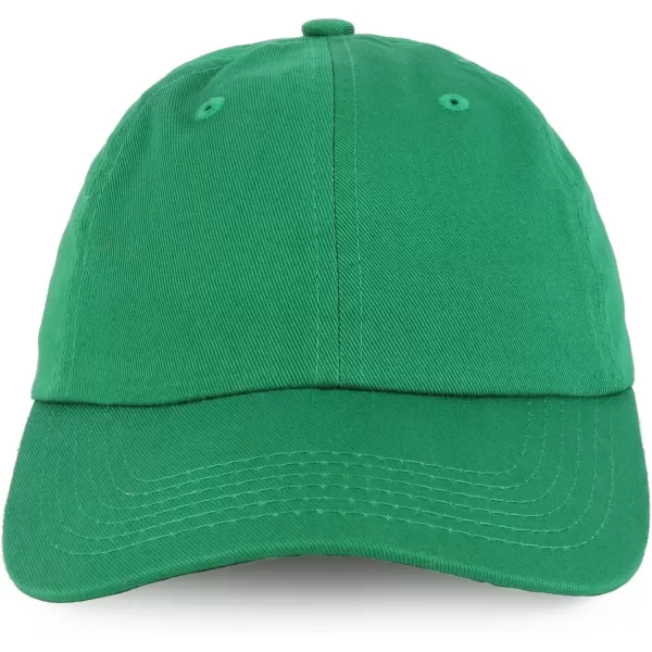 imageTrendy Apparel Shop Youth Small Fit Bio Washed Unstructured Cotton Baseball CapKelly Green
