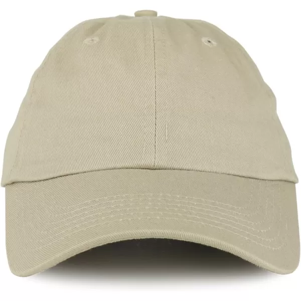 imageTrendy Apparel Shop Youth Small Fit Bio Washed Unstructured Cotton Baseball CapKhaki
