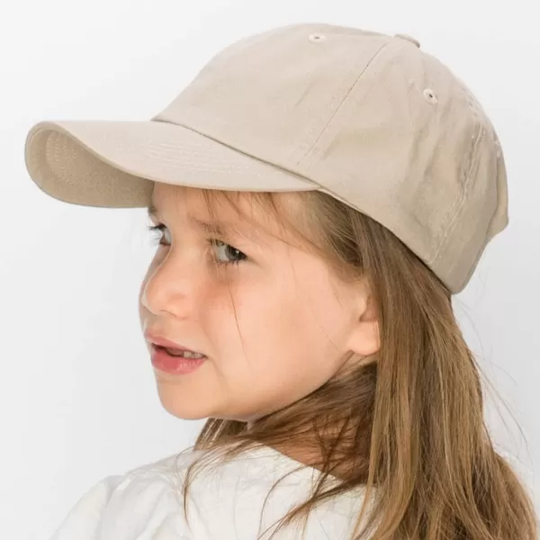 imageTrendy Apparel Shop Youth Small Fit Bio Washed Unstructured Cotton Baseball CapKhaki