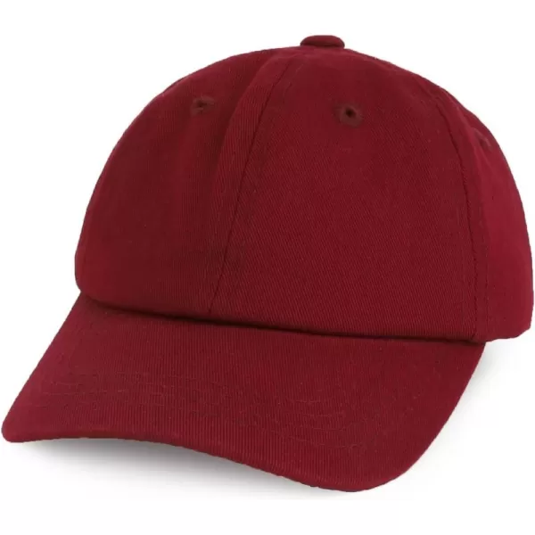 imageTrendy Apparel Shop Baby Infant Plain Unstructured Adjustable Baseball CapBurgundy