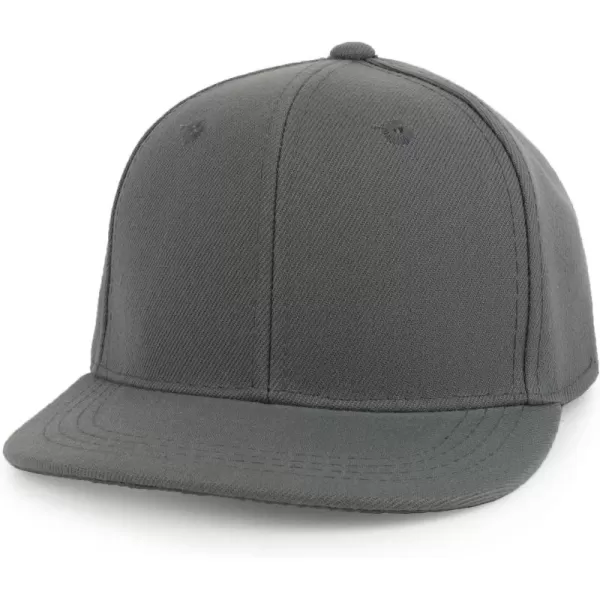 imageTrendy Apparel Shop Infant to Toddler Kids Plain Structured Flatbill Snapback CapDark Grey