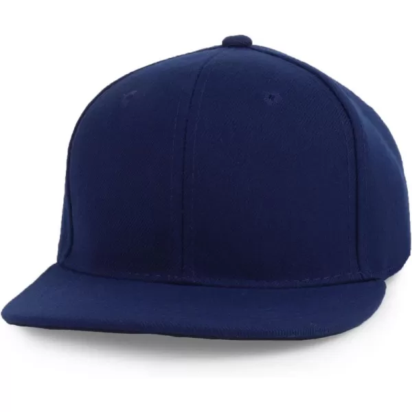 imageTrendy Apparel Shop Infant to Toddler Kids Plain Structured Flatbill Snapback CapNavy