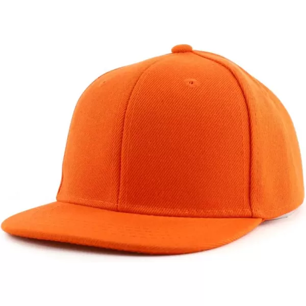 imageTrendy Apparel Shop Infant to Toddler Kids Plain Structured Flatbill Snapback CapOrange