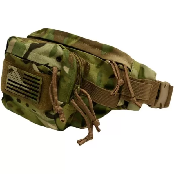 imageTrendy Apparel Shop Outdoor Tactical Fanny Pack Military Waist Bag with Adjustable Buckle  CoyoteMulti Camo