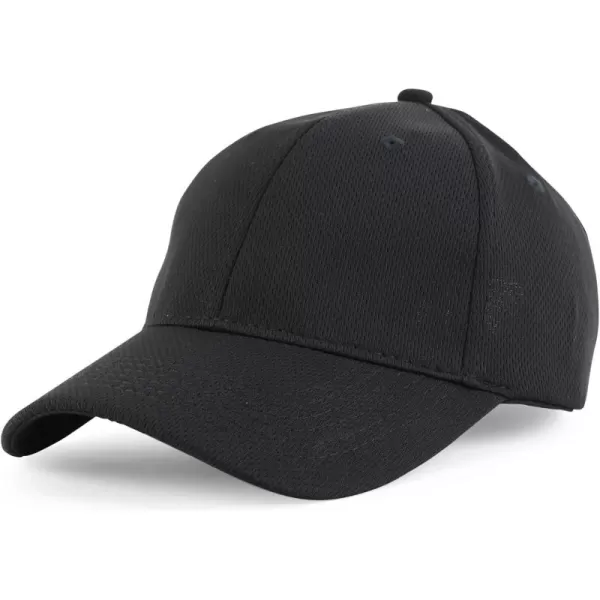 imageTrendy Apparel Shop Youth Size 6 Panel PosiCharge RacerMesh Baseball CapBlack