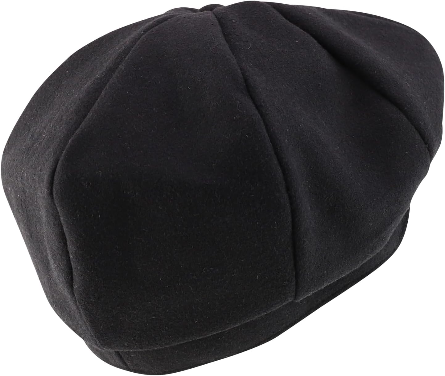 imageTrendy Apparel Shop XXL Oversize Newsboy Wool Blend Vintage Ivy CapBlack