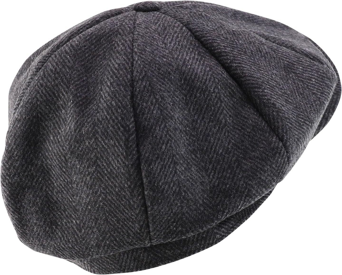 imageTrendy Apparel Shop XXL Oversize Newsboy Wool Blend Vintage Ivy CapCharcoal