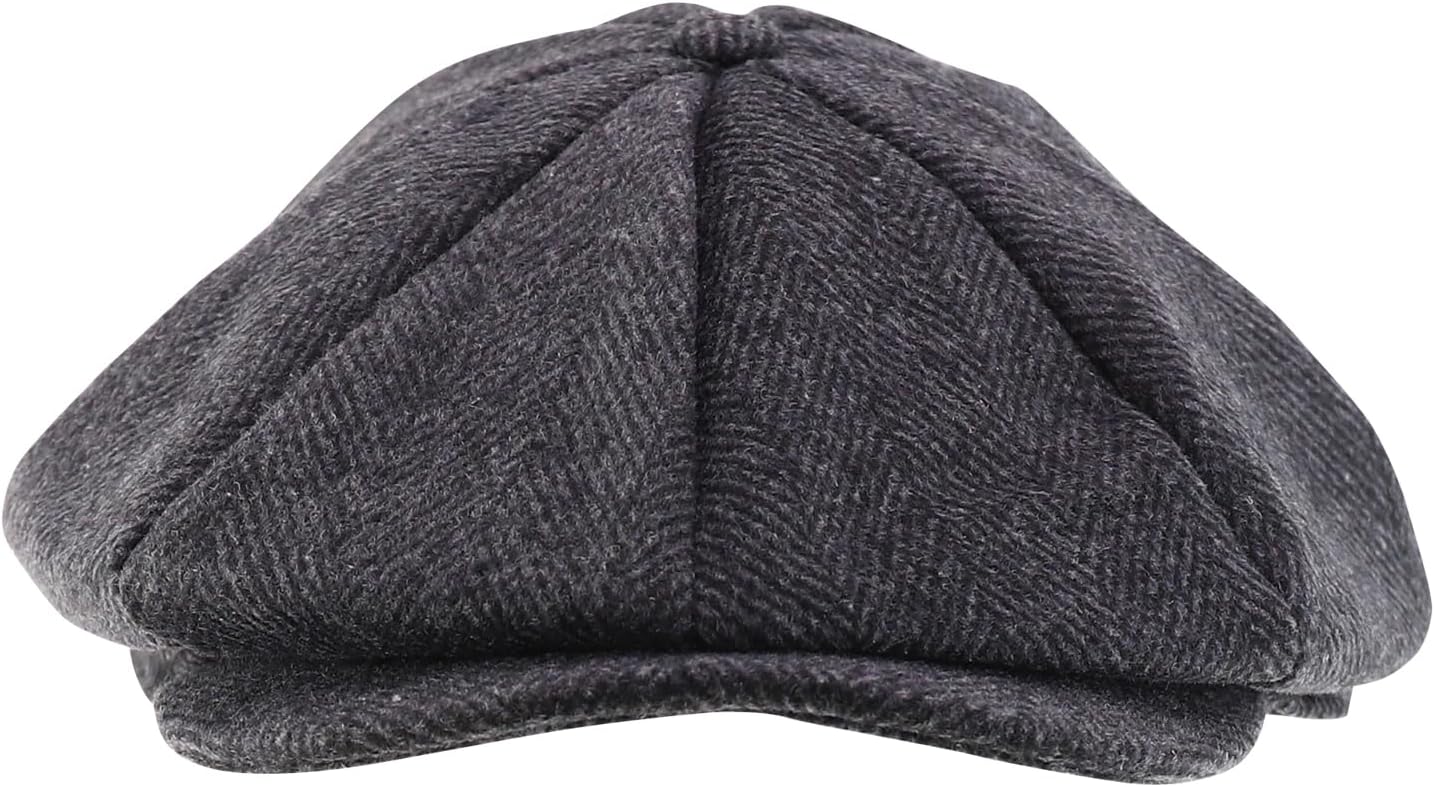 imageTrendy Apparel Shop XXL Oversize Newsboy Wool Blend Vintage Ivy CapCharcoal