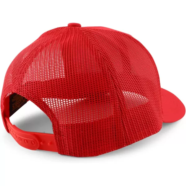 imageTrendy Apparel Shop Flexfit Brand 6 Panel Classic Trucker Mesh Snapback Baseball CapRed