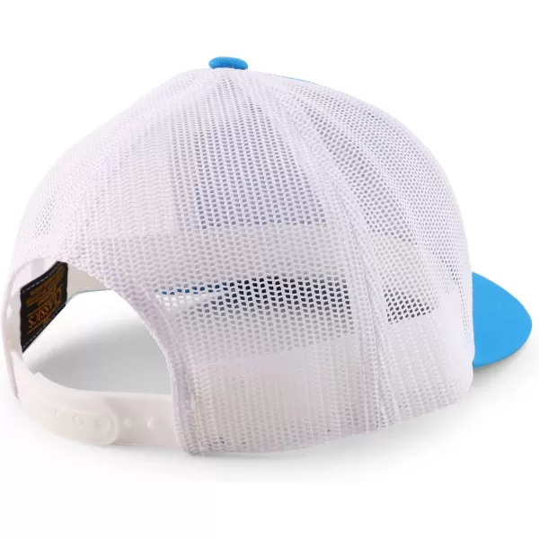 imageTrendy Apparel Shop Flexfit Brand 6 Panel Classic Trucker Mesh Snapback Baseball CapTeal White