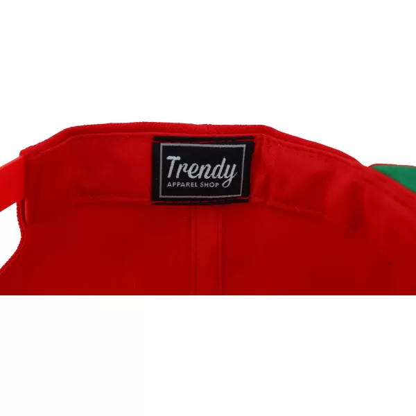imageTrendy Apparel Shop Flexfit Oversize XXL Structured Blank Flatbill Snapback CapRed